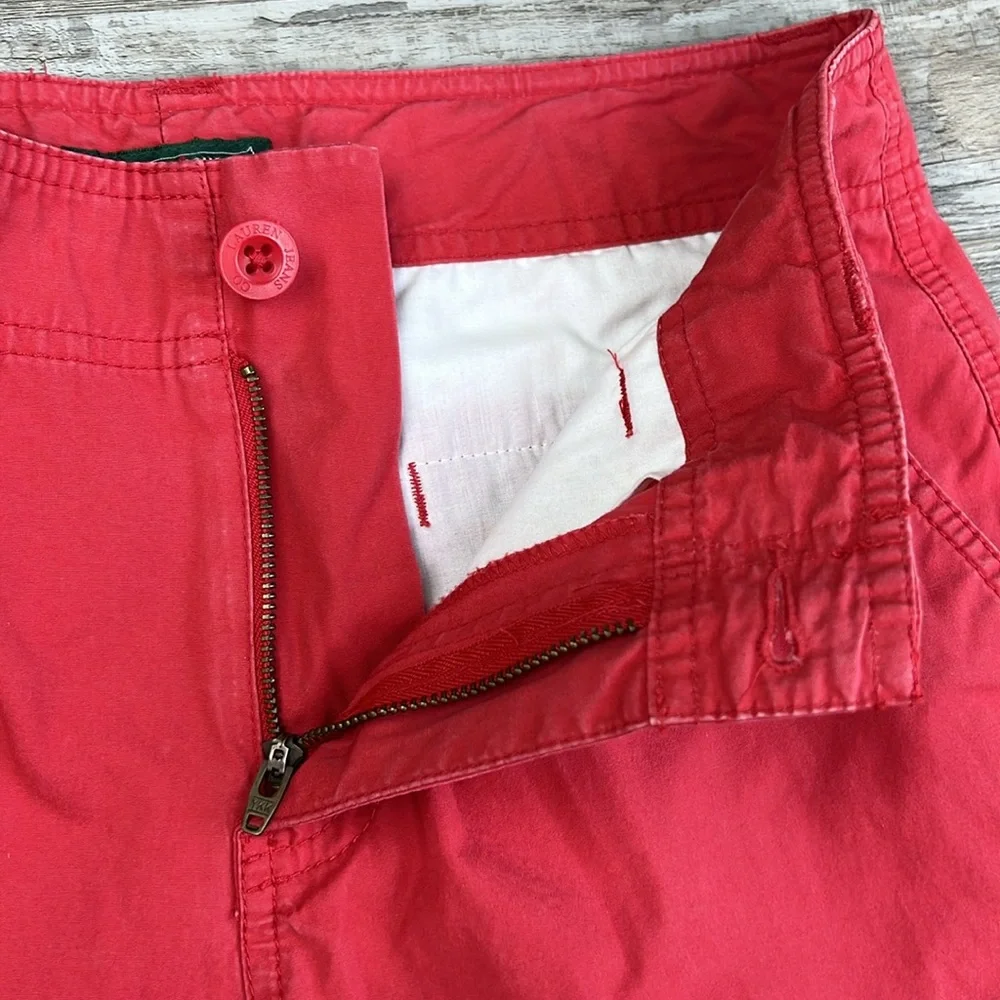 Ralph Lauren Red Cargo Cropped Pants 4